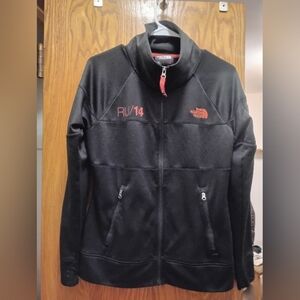 The North Face RU/14 International Flags Jacket Women's M/M Black Full Zip Fleec